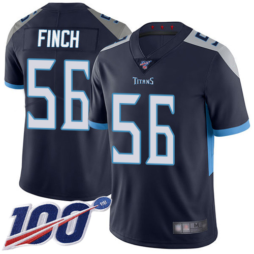Tennessee Titans Limited Navy Blue Men Sharif Finch Home Jersey NFL Football 56 100th Season Vapor Untouchable